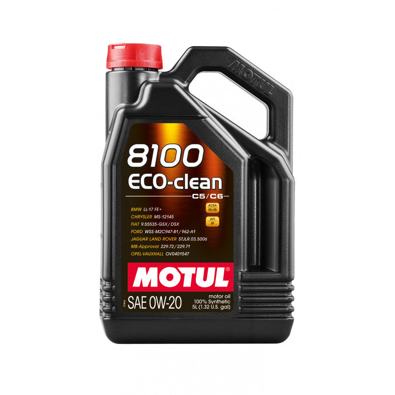 MOTUL 8100 Eco-clean SAE 0W20 — високоякісна олива від Motul для бензинових і дизельних двигунів 5л