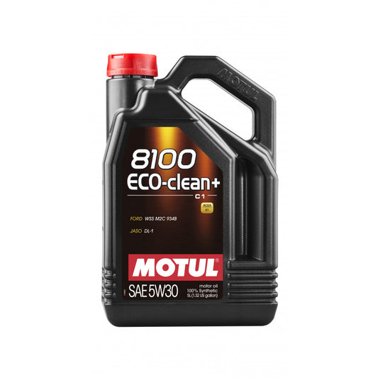 MOTUL 8100 Eco-clean+ SAE 5W30 — високоякісна олива від Motul для бензинових і дизельних двигунів 5л