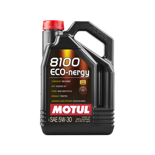 MOTUL 8100 Eco-nergy SAE 5W30 — високоякісна олива від Motul для бензинових і дизельних двигунів 4л