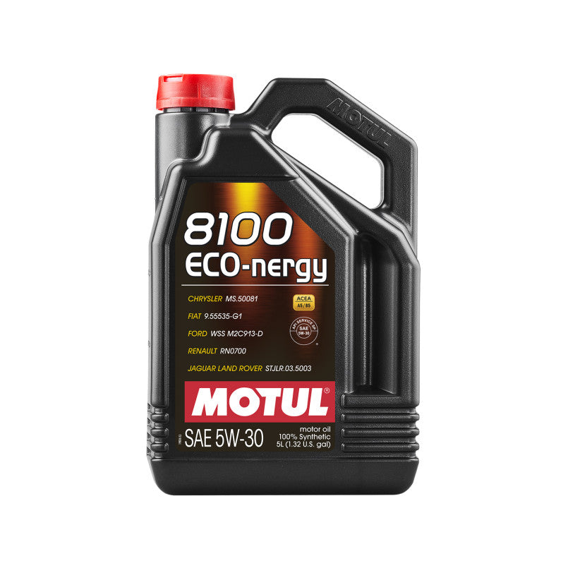 MOTUL 8100 Eco-nergy SAE 5W30 — високоякісна олива від Motul для бензинових і дизельних двигунів 5л