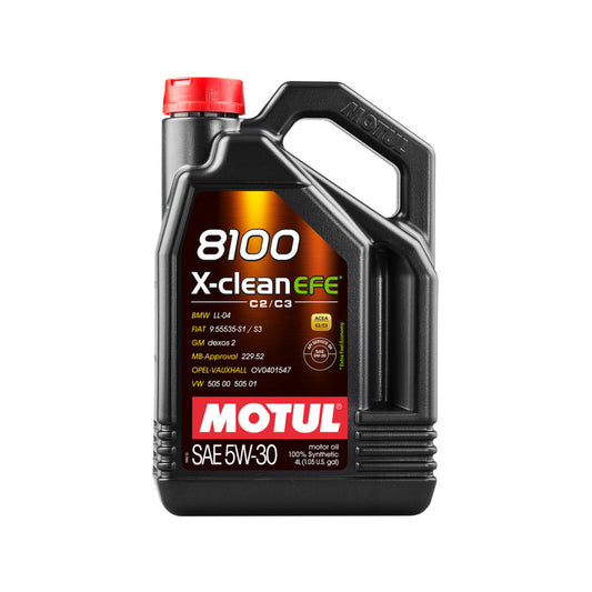 MOTUL 8100 X-clean EFE SAE 5W30 — високоякісна олива від Motul для бензинових і дизельних двигунів 4л
