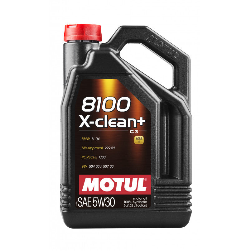 MOTUL 8100 X-clean+ SAE 5W30 — високоякісна олива від Motul для бензинових і дизельних двигунів 5л