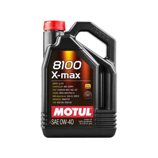 MOTUL 8100 X-max SAE 0W40 — високоякісна олива 5l