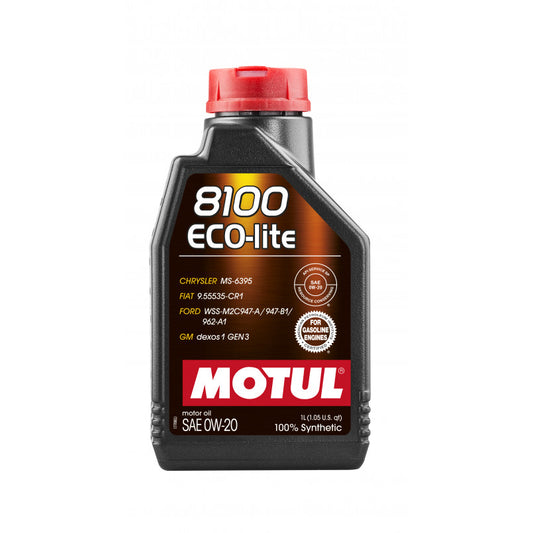 MOTUL 8100 Eco-lite SAE 0W20  — високоякісна олива від Motul для бензинових і дизельних двигунів 1л