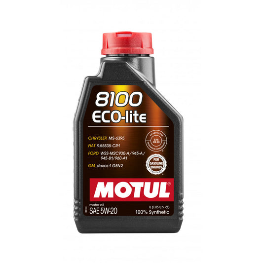 MOTUL 8100 Eco-lite SAE 5W20 — високоякісна олива від Motul для бензинових і дизельних двигунів 1l