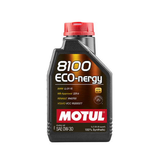 MOTUL 8100 Eco-nergy SAE 0W30 — високоякісна олива від Motul для бензинових і дизельних двигунів 1л