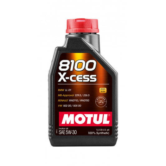 MOTUL 8100 X-cess SAE 5W30  — високоякісна олива від Motul для бензинових і дизельних двигунів 1l