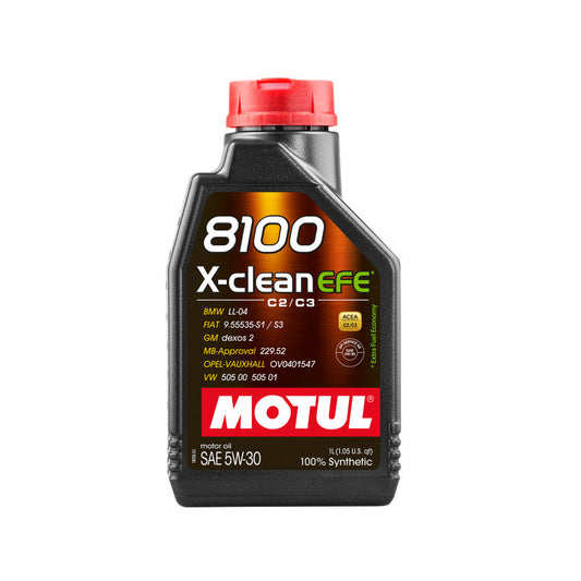 MOTUL 8100 X-clean EFE SAE 5W30 — високоякісна олива від Motul для бензинових і дизельних двигунів 1л