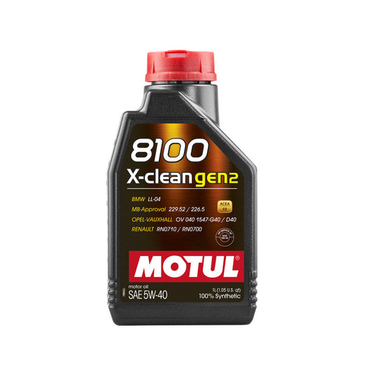 MOTUL 8100 X-clean gen2 SAE 5W40 — високоякісна олива від Motul 1l