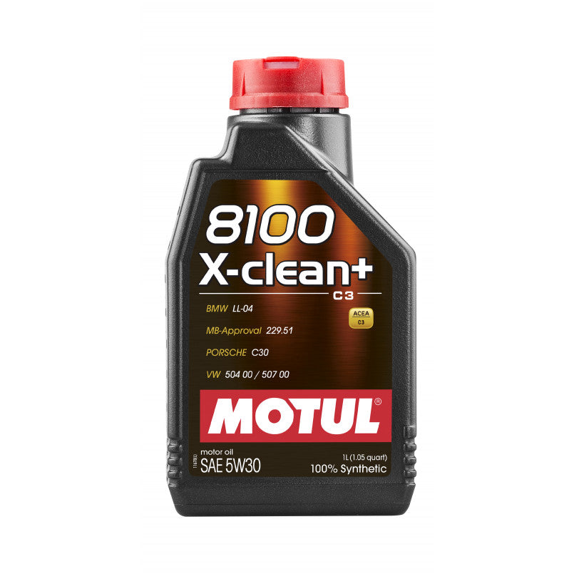 MOTUL 8100 X-clean+ SAE 5W30  — високоякісна олива від Motul для бензинових і дизельних двигунів 1л