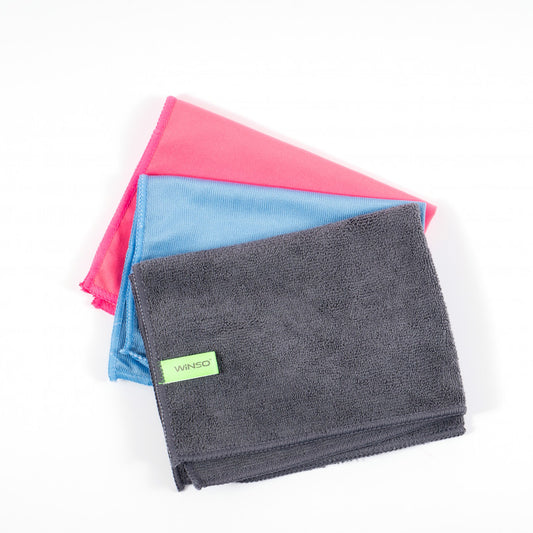 Набір ганчірок з мікрофібри 3шт, розмір 30х40см Winso